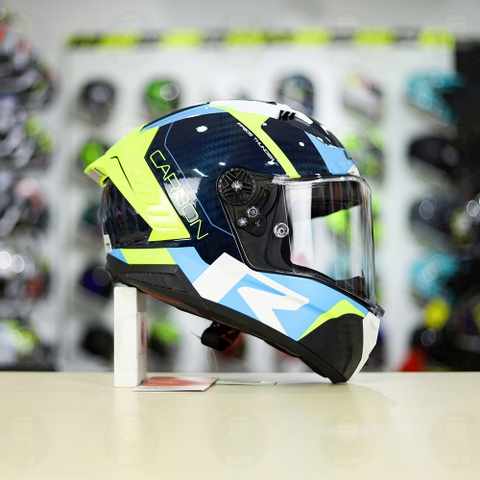 Mũ LS2 FF805 CARBON Racing Blue Yellow + Tặng Kính Đen + Pinlock + Tearoff FREESHIP