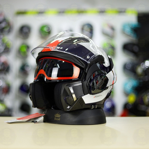 Mũ lật hàm LS2 FF900 Valiant II Trắng Đỏ Bóng Citius Lật Hàm FREESHIP