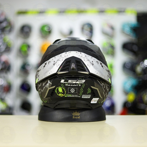 Mũ LS2 FF900 Valiant II Xám Vàng Nhám Gripper Lật Hàm FREESHIP