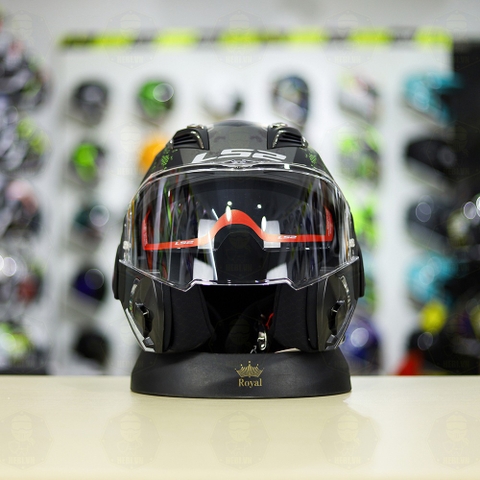 Mũ LS2 FF900 Valiant II Xám Vàng Nhám Gripper Lật Hàm FREESHIP