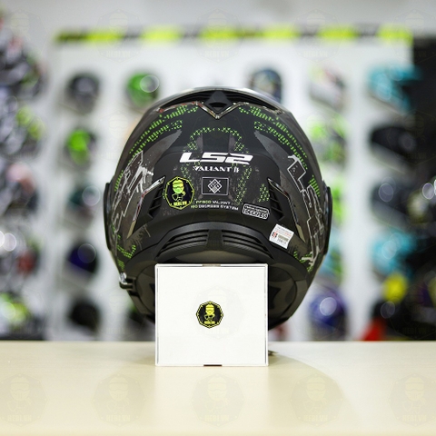 Mũ LS2 FF900 Valiant II Xám Vàng Nhám Gripper Lật Hàm FREESHIP