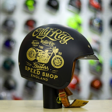 Mũ 3/4 Royal M139 V5 Đen Vàng Nhám 2024 FREESHIP