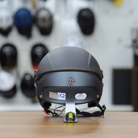 Mũ 1/2 KYT TigerJet Đen Nhám Nhỏ Gọn Nhẹ FREESHIP