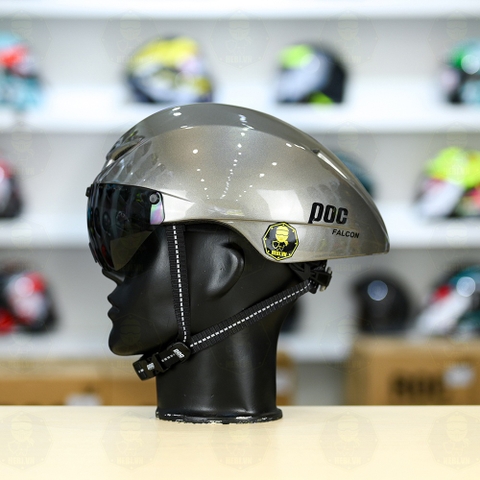 Nón POC Falcon Xám Titanium Bóng FREESHIP