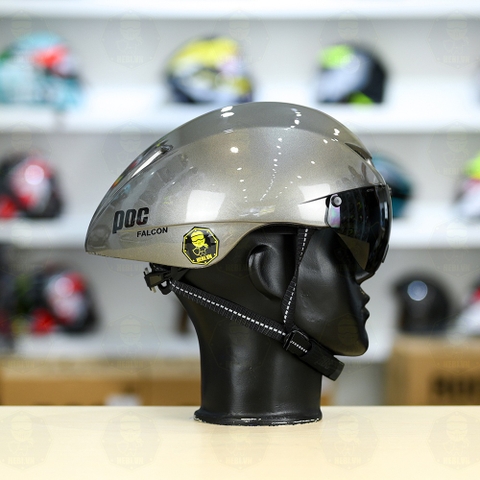 Nón POC Falcon Xám Titanium Bóng FREESHIP