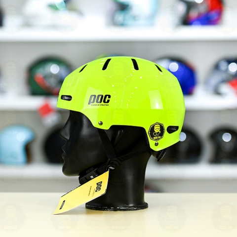 Nón Bảo Hiểm POC P05 Freesize FREESHIP - Xanh Neon Bóng
