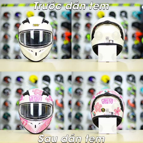 Tem Decal AGV Myth Version 2 Pink Candy Cho Nón Fullface - Không Nón - FREESHIP
