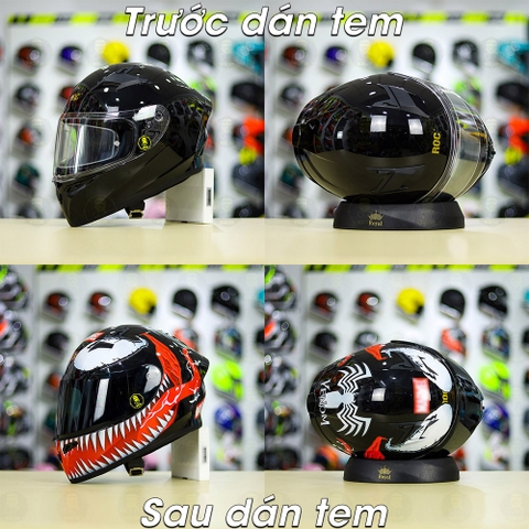 Tem Decal Venom Fit Yohe 978/ ROC 01 - Không Nón FREESHIP