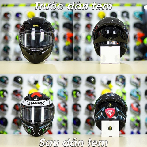 Tem Shark Race Pro Lorenzo Cho Fullface YOHE - TORC - ROC - LS2 - POC không gồm nón