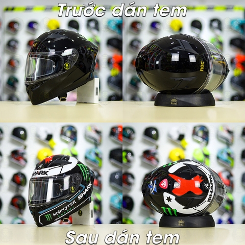 Tem Shark Race Pro Lorenzo Cho Fullface YOHE - TORC - ROC - LS2 - POC không gồm nón