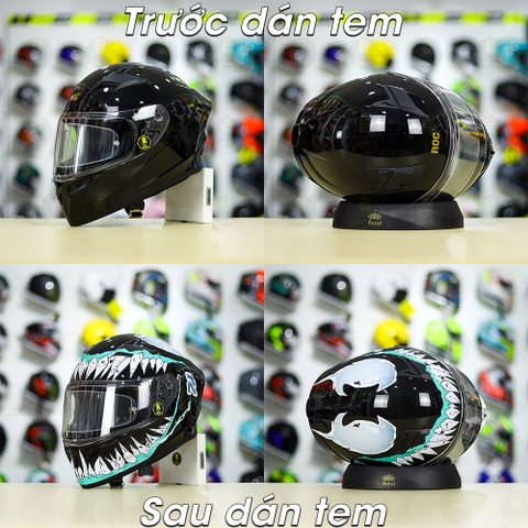 Tem Decal Venom Version 2 Mint Độc tố Cho Yohe 978/ROC 01 - Không Nón - FREESHIP