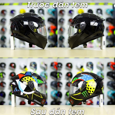 Tem Decal AGV ROSSI SOLELUNA WINTER TEST Dán Cho Nón Fullface - Chưa Gồm Nón - FREESHIP