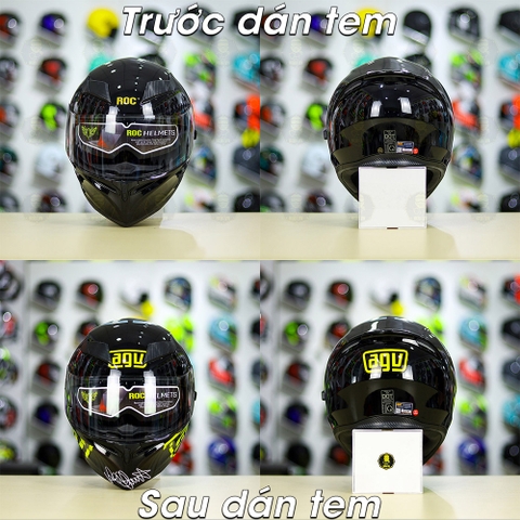 Tem Decal AGV Myth Vàng Cho Nón Fullface - Không Nón - FREESHIP