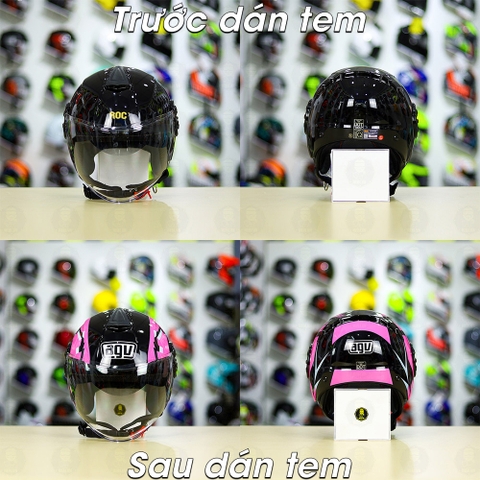 Tem Decal AGV Blade Hồng cho ROC 06/ YOHE 851 - Freeship