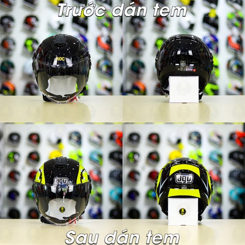 Tem Decal AGV Blade Vàng cho ROC 06/ YOHE 851 - Freeship