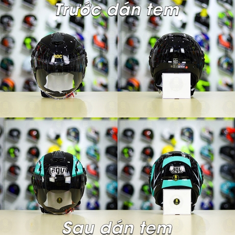 Tem Decal AGV Blade Xanh Ngọc cho ROC 06/ YOHE 851 - Freeship