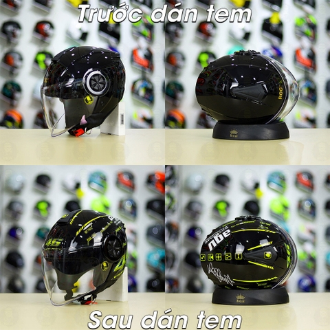 Tem Decal AGV Project 46 Vàng Cho Mũ Fullface FREESHIP