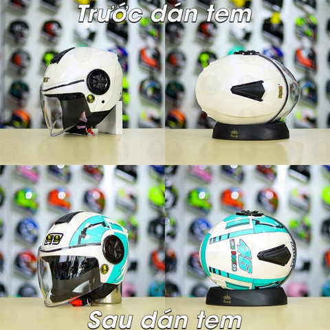 Tem Decal AGV Blade Xanh Ngọc cho ROC 06/ YOHE 851 - Freeship