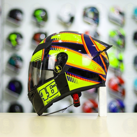 Mũ Royal M138b Đen Bóng + Tặng Dán Tem Decal AGV SOLELUNA Vàng FREESHIP