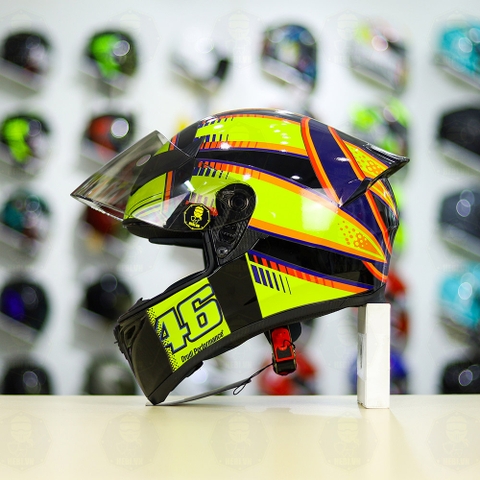 Mũ Royal M138b Đen Bóng + Tặng Dán Tem Decal AGV SOLELUNA Vàng FREESHIP