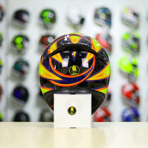 Mũ Royal M138b Đen Bóng + Tặng Dán Tem Decal AGV SOLELUNA Vàng FREESHIP