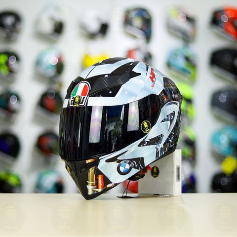 Mũ Royal M138b Đen Bóng + Tặng Dán Tem Decal BMW Bạc FREESHIP