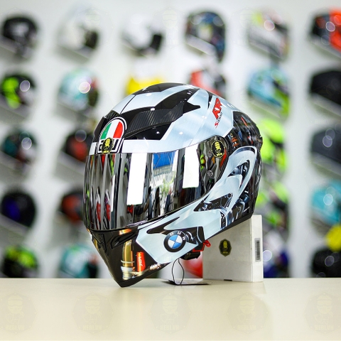 Mũ Royal M138b Đen Bóng + Tặng Dán Tem Decal BMW Bạc FREESHIP