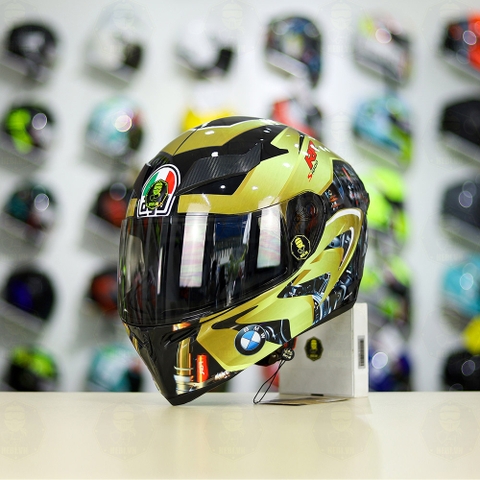 Mũ Royal M138b Đen Bóng + Tặng Dán Tem Decal BMW Vàng FREESHIP