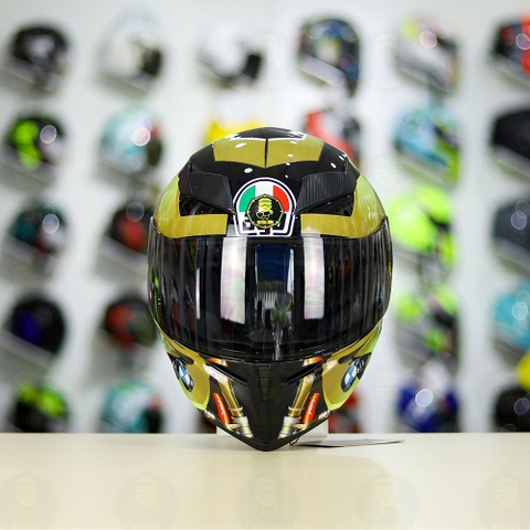 Mũ Royal M138b Đen Bóng + Tặng Dán Tem Decal BMW Vàng FREESHIP