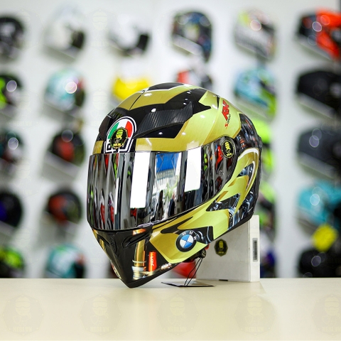 Mũ Royal M138b Đen Bóng + Tặng Dán Tem Decal BMW Vàng FREESHIP