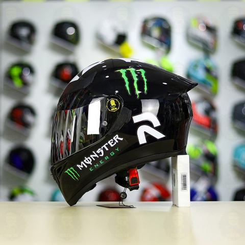 Mũ Royal M138b Đen Bóng + Tặng Dán Tem Decal Monster FREESHIP