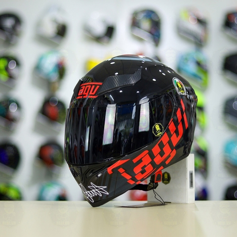Mũ Royal M138b Đen Bóng + Tặng Dán Tem Decal AGV MYTH V1 Đỏ FREESHIP