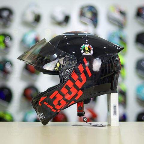 Mũ Royal M138b Đen Bóng + Tặng Dán Tem Decal AGV MYTH V1 Đỏ FREESHIP