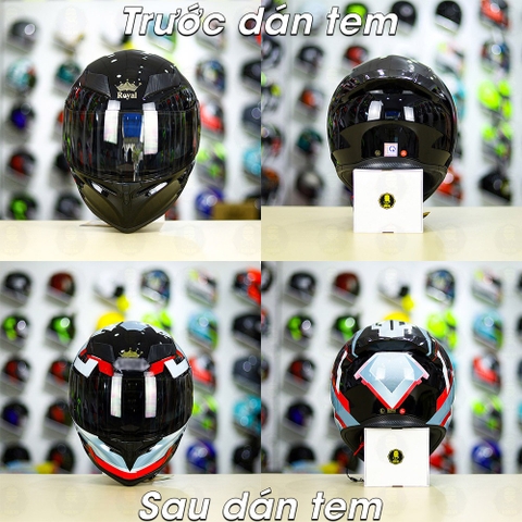 Tem Decal Shoei Brink Xám Bạc Đỏ Cho Nón Fullface - Không Nón - FREESHIP
