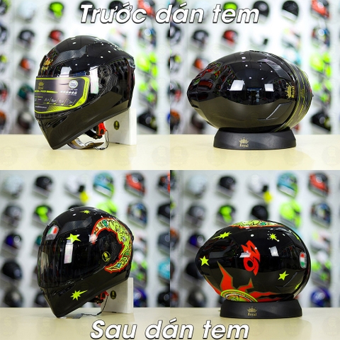 Tem Decal AGV Sun & Moon Cho Nón Fullface - Không Nón - FREESHIP