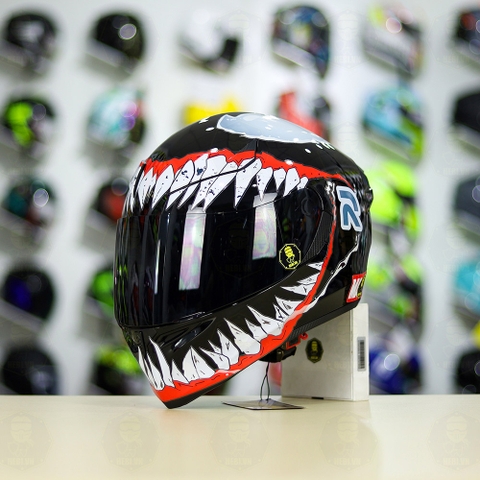 Mũ Royal M138b Đen Bóng + Tặng Dán Tem Decal Venom V2 FREESHIP