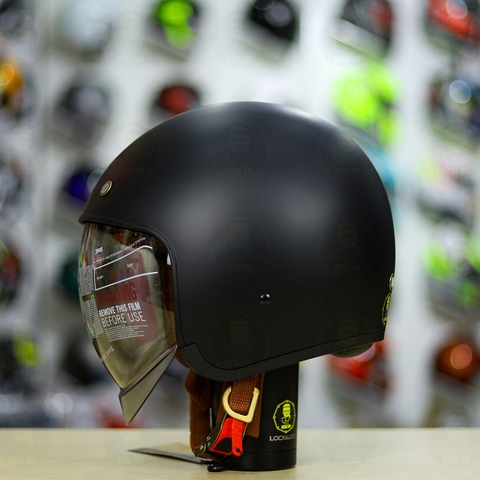 Combo Mũ 3/4 ROYAL M139 Đen Nhám Độ Khóa Chống Trộm