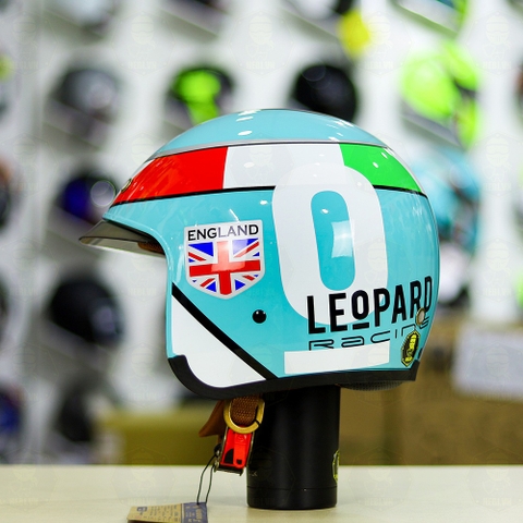 Mũ 3/4 Royal M139 Xanh Ngọc Leopard Freeship