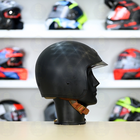 Mũ 3/4 Royal M139 Vân Carbon Nhám FREESHIP