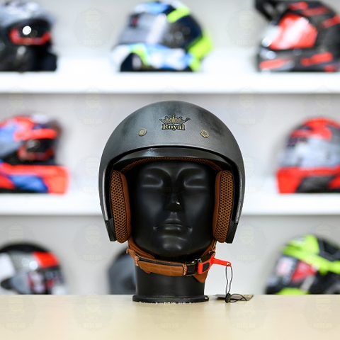 Mũ 3/4 Royal M139 Xám Xước Nhám FREESHIP