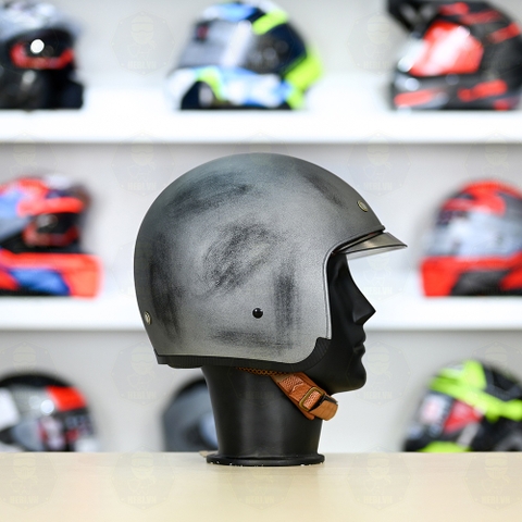 Mũ 3/4 Royal M139 Xám Xước Nhám FREESHIP