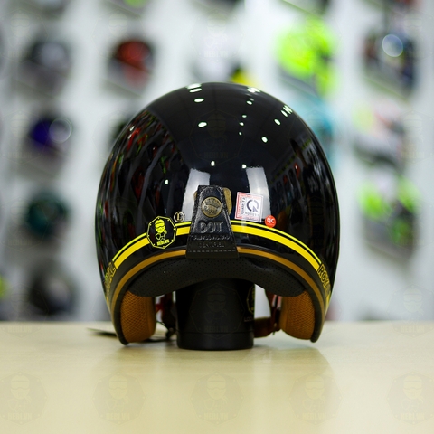 Mũ 3/4 ROYAL M20C Ruby Đen Bóng V5 FREESHIP