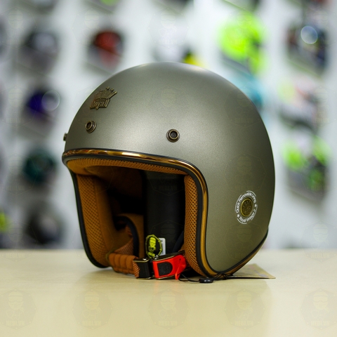 Mũ 3/4 Royal M20C Ruby Xám Nhám FREESHIP