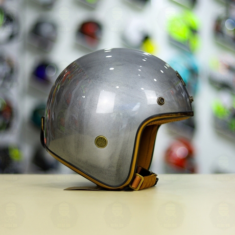 Mũ 3/4 ROYAL M20C Ruby Xám Xước Bóng FREESHIP