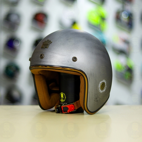 Mũ 3/4 ROYAL M20C Ruby Xám Xước Nhám FREESHIP