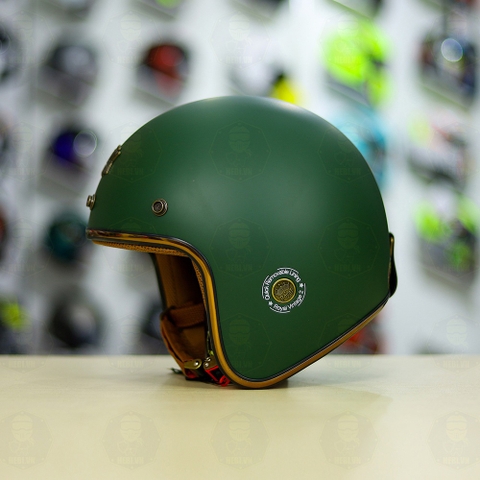 Mũ 3/4 ROYAL M20C Ruby Xanh Lính Nhám FREESHIP