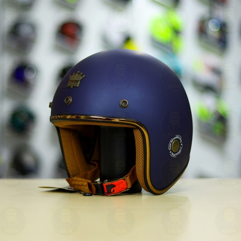 Mũ 3/4 ROYAL M20C Ruby Xanh Mực Nhám FREESHIP