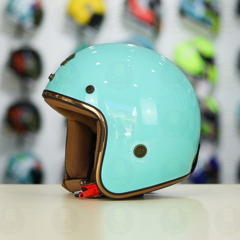 Combo Mũ 3/4 ROYAL M20C Xanh Ngọc Độ Khóa Chống Trộm