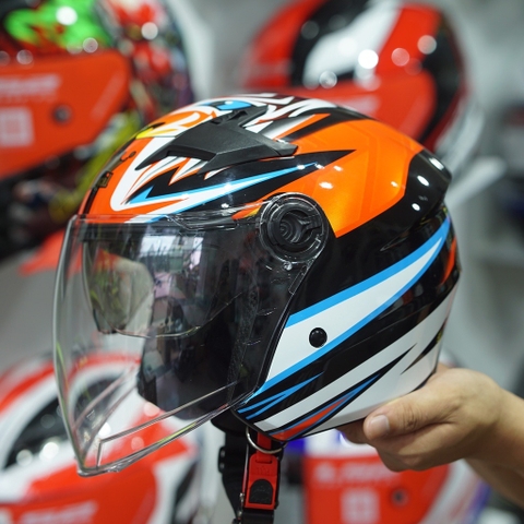 Mũ 3/4 Royal M268(2 Kính) BASANI Bóng Nhỏ Gọn Nhẹ FREESHIP