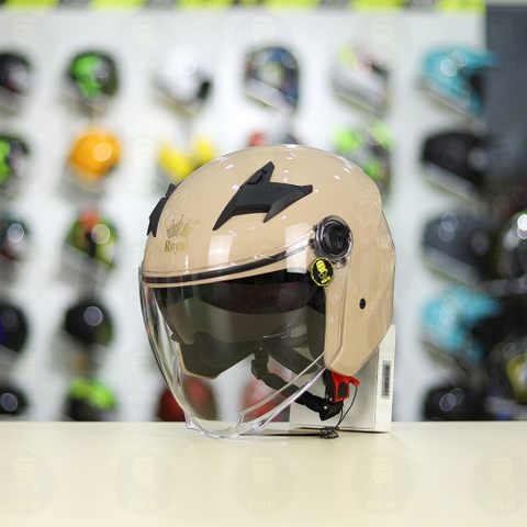 Mũ 3/4 Royal M268(2 Kính) Ngà Bóng Nhỏ Gọn Nhẹ FREESHIP